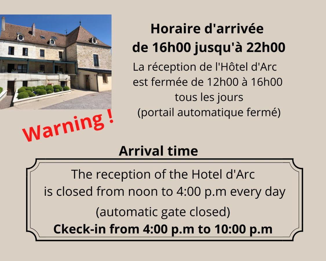 Logis L'Hotel D'Arc Arc-sur-Tille Exterior foto